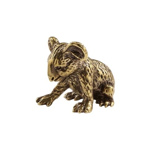 NOIAFZY 1Pcs Exquisitely Detailed Koala Brass Ornament Handcrafted Koala Statue Decorations for Home Decor Ornaments Crafts