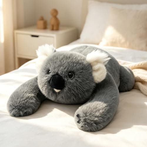 Gisqis Grey Koala Stuffed Animal 17" Kawaii Stuffed Koala Bear Plush 0.93Lb