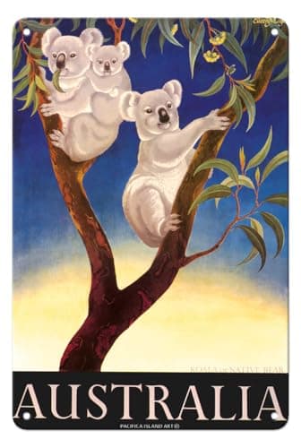 Pacifica Island Art Australia - Koala Bears - Koala Bears Metal Sign