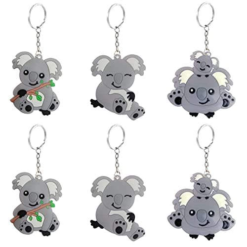 Mirabuy 24 Pcs Koala Keychains, Koala Backpack Keyrings, Koala Gift Keychains for Koala Lovers
