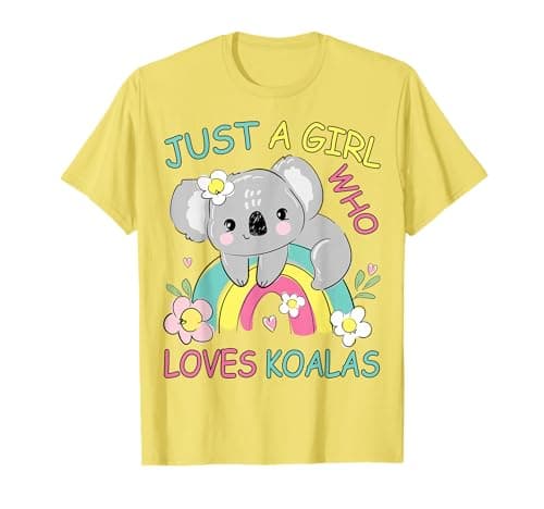Cute Just A Girl Who Loves Koalas Bear Girls Kids Toddler T-Shirt