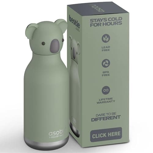 asobu Bestie Koala Water Bottle, Cute Collectible Character, BPA Free