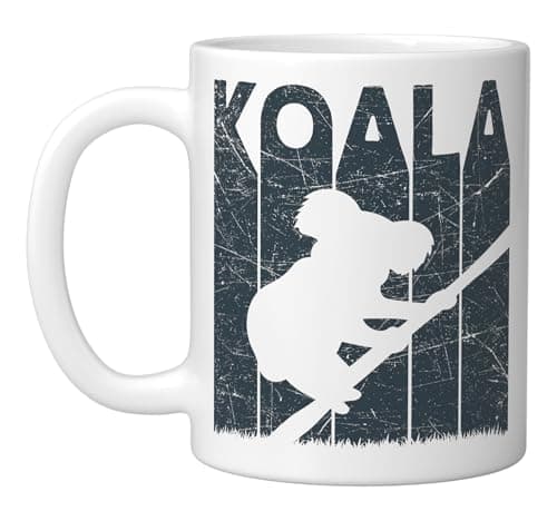 Koala Vintage Lazy Koala Retro Koala Lover Ceramic Mug, White