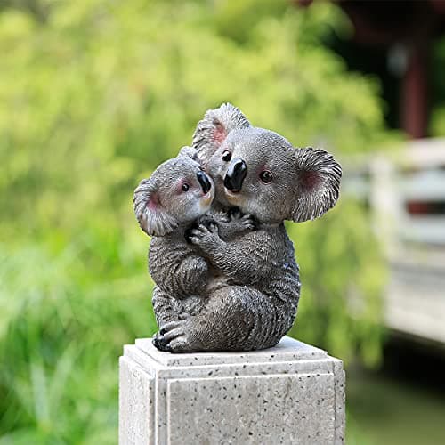 MBROS Garden Statue, Koala Figurines, for Home Decor Cute Climbing Koala Sculpture Outdoor Sculpture Ornaments,Mother and Child Koala
