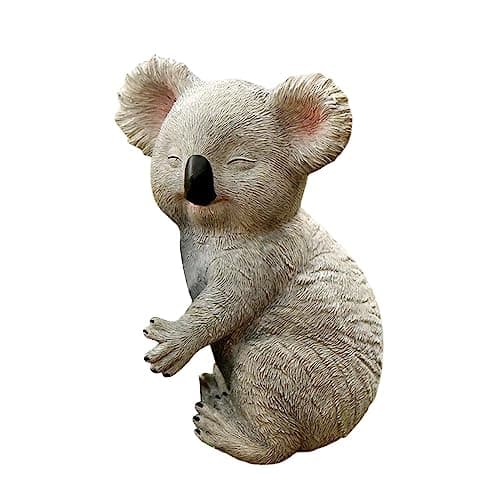 Garden Animal Koala Ornaments Sleeping Koalas Statue Simulated Adorable Koala Sculpture Ornaments for Micro Landscape Desktop Patio Backyard