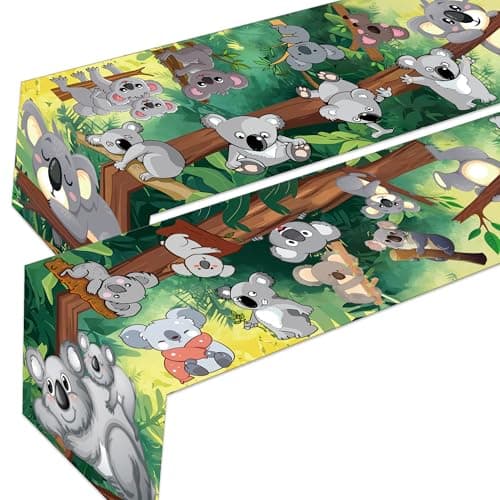 2 Pack Koala Table Runner Party Supplies Decorations Koala Themed Animals Birthday Wedding Holiday Party Favors