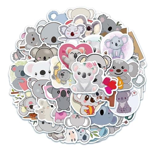 50Pcs Funny Koala Stickers Pack, Cute Cartoon Koala Stickers