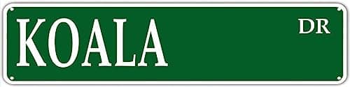 Classic Koala Dr Street Sign,Metal Road Sign For Indoor/Outdoor Use For Home Wall Bar (4X16 Inches)
