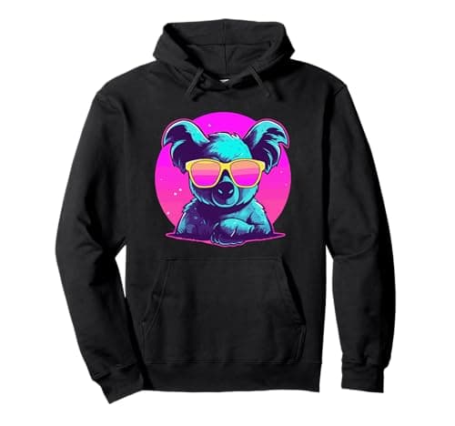 Retro Wave Cool Koala Pullover Hoodie