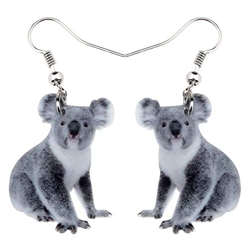 NEWEI Acrylic Australian Koala Bear Earrings Dangle Drop Cute Fashion Animal Jewelry For Women Gifts Charms