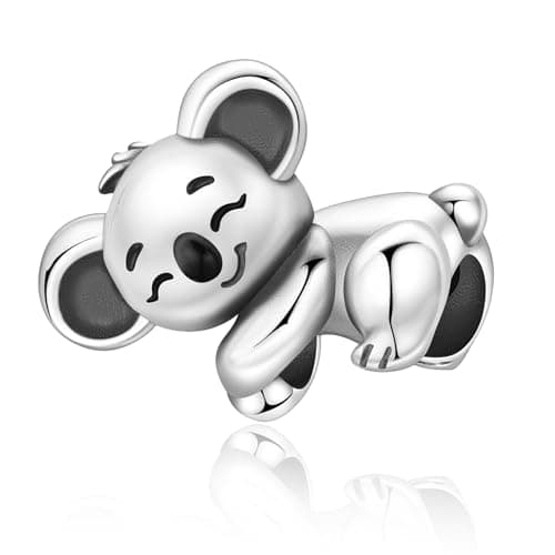 Su-Carata The Cuddling Koala For Pandora Bracelets,925 Sterling Silver Charm Adorable Animal Bead for Women,Durable and suitable for daily wear, Perfect Birthday and Valentine's Day Gift.