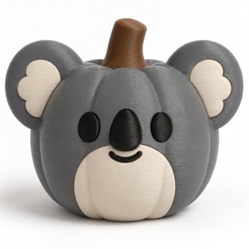 Koala Pumpkin Collectible Figurine - Unique Desk Decor for Adults – 3D Printed in Canada
