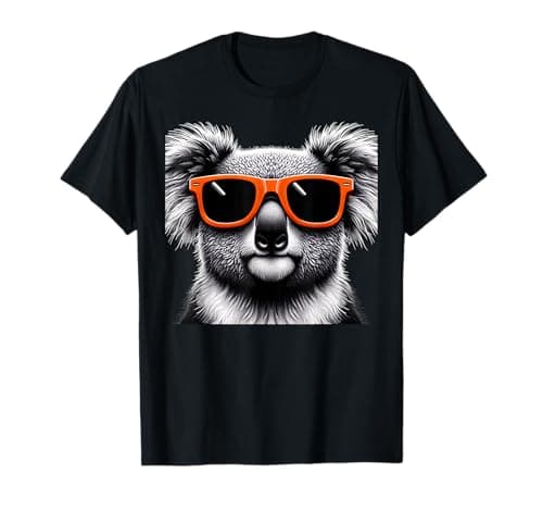 Cool Koala Wearing Sunglasses Graphic Art T-Shirt
