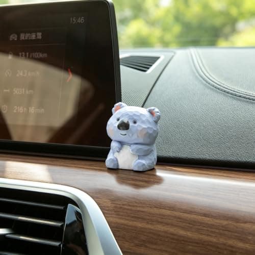 YGMONER Cute Koala Dashboard Decoration - Resin Mini Figurines (1.6 inch) - Car Dash Decor Accessories for Koala Lovers