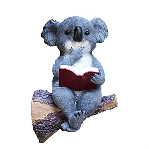 Solar LED Light Garden Statue Koala Decoration Lawn Sculpture Outdoor Figurines Animal Cartoon Lovely Yard Decor