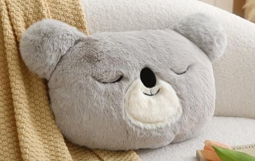 Volple Fun Throw Pillows Home Decor,Koala Decorative Pillows for Bed Couch,Cute Cozy Stuffed Plush Floor Cushion Gift for Bedroom, Nursery, Christmas & Birthday